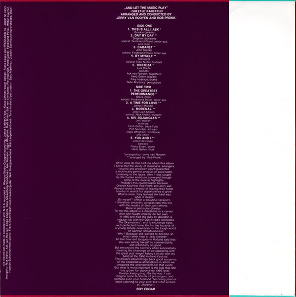 Release: And Let The Music Play-Vinyl-Japan-1974-MP 2407-29336125