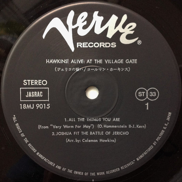 Hawkins! Alive! At The Village Gate = ジェリコの戦い