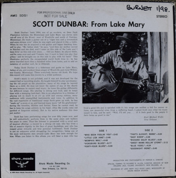 Release: From Lake Mary-Vinyl-US-1970-AMS SDS 1-10585590