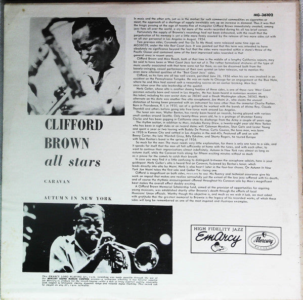 Master Release: Clifford Brown All Stars by Clifford Brown All Stars