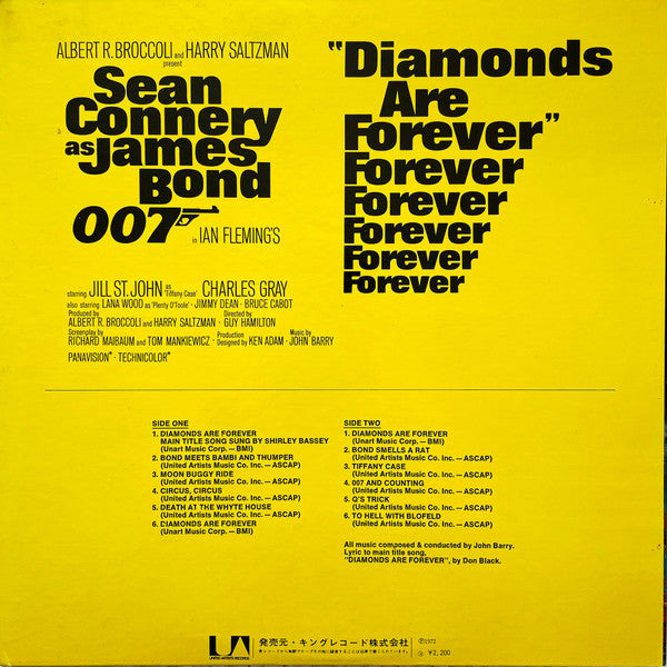 Release: Diamonds Are Forever (Original Motion Picture Soundtrack)-Vinyl-Japan-1971-GP 57-13645985