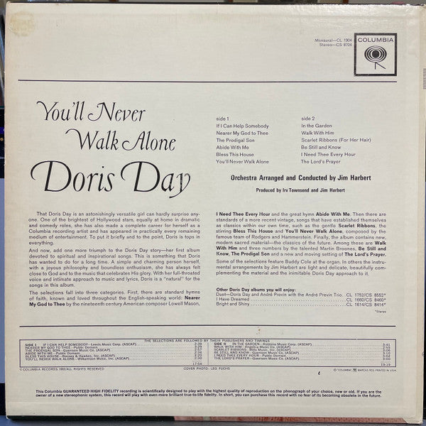 Master Release: You'll Never Walk Alone by Doris Day