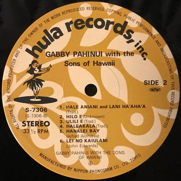 Release: Gabby Pahinui With The Sons Of Hawaii-Vinyl-Japan-1978-S-7306-14369133