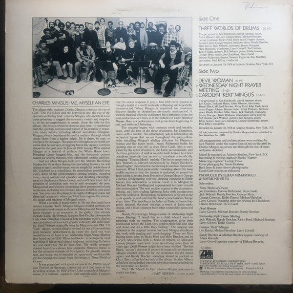Master Release: Me Myself An Eye by Charles Mingus