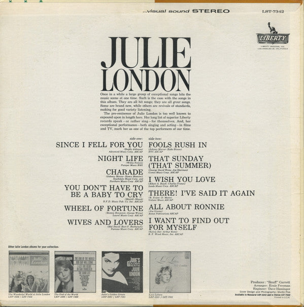Release: You Don't Have To Be A Baby To Cry-Vinyl-US-1964-LST-7342-18179866