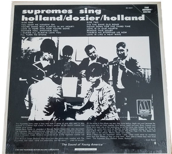 Release: The Supremes Sing Holland-Dozier-Holland-Vinyl-US-1981-M5-182V1-17016519