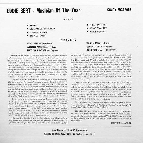 Release: Musician Of The Year-Vinyl-Japan-1985-MGJ-12015-12263717