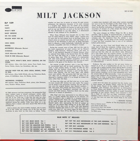 Milt Jackson With John Lewis, Percy Heath, Kenny Clarke, Lou Donaldson And The Thelonious Monk Quintet