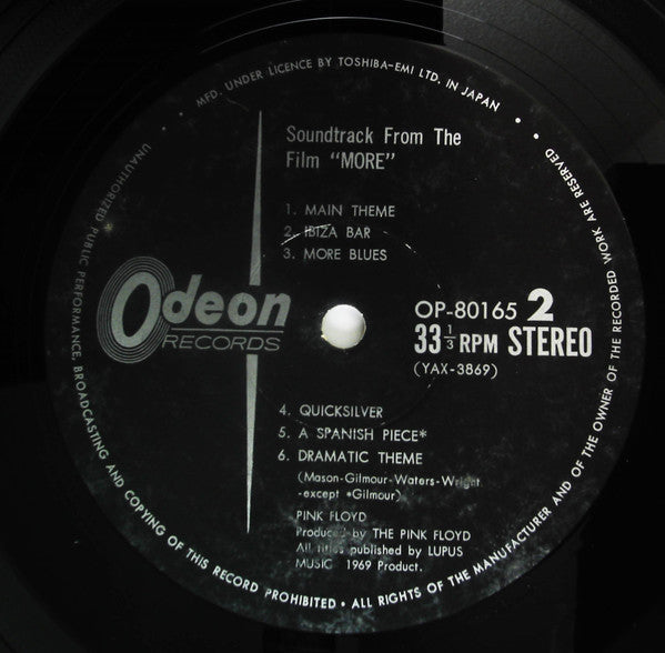 Soundtrack From The Film "More"