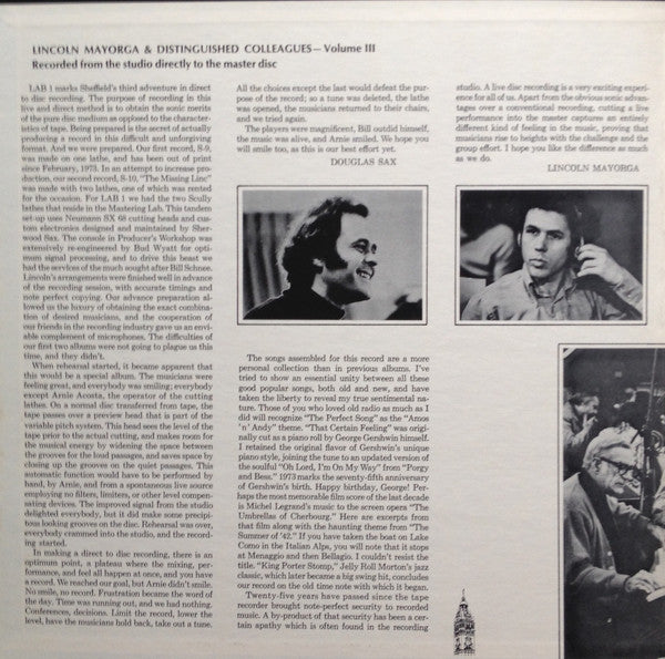 Lincoln Mayorga & Distinguished Colleagues - Volume III
