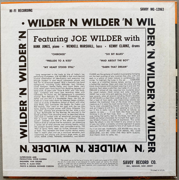 Wilder 'N' Wilder 'N' Wilder