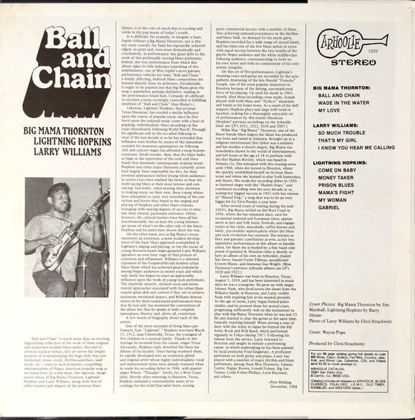 Release:  Ball And Chain-Vinyl-US-None-1039-11878597