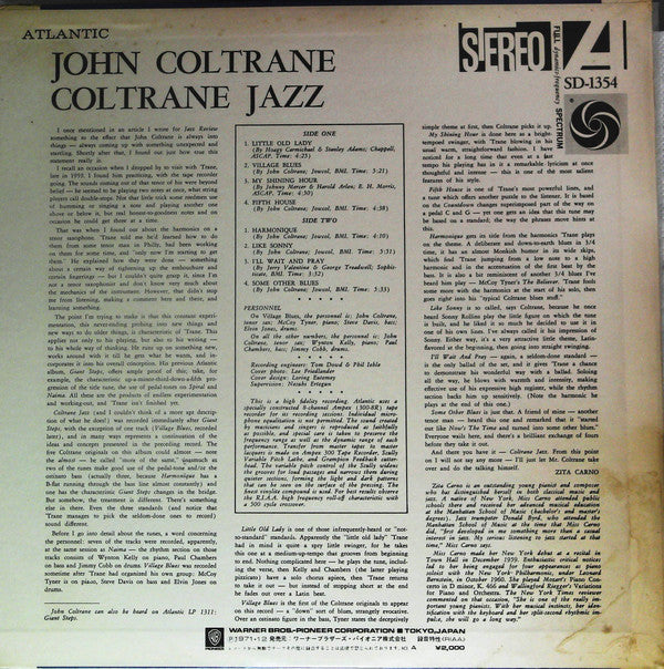 Release: Coltrane Jazz-Vinyl-Japan-1972-P-6044A, SD 1354-14682063