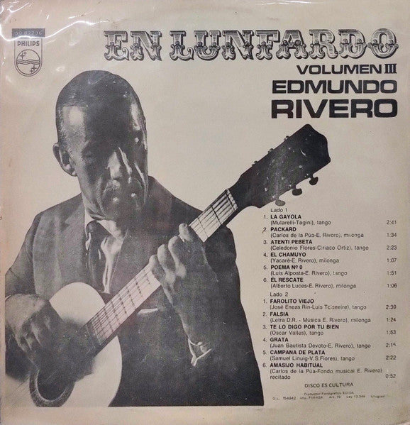 Master Release: En Lunfardo Vol. 3 by Edmundo Rivero