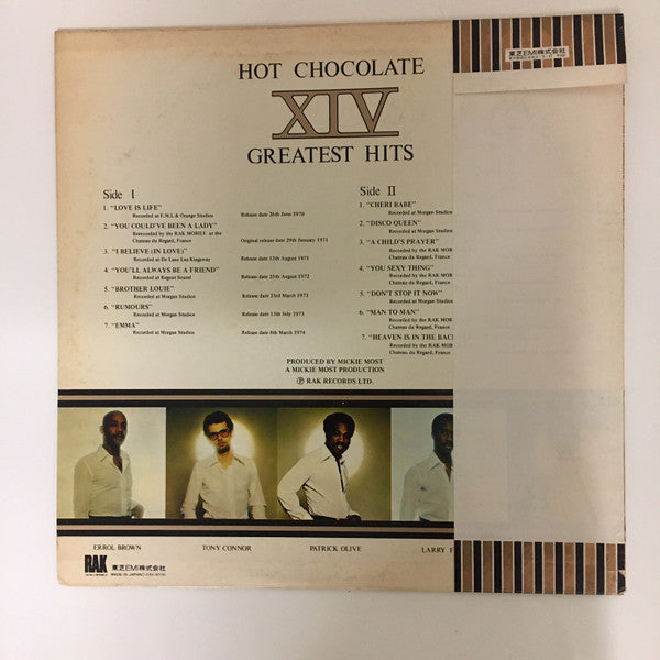 Master Release: XIV Greatest Hits by Hot Chocolate