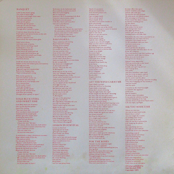 Release: For The Roses-Vinyl-US-None-SD 5057, SD-5057-22681103