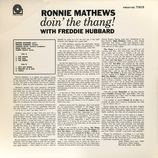 Release: Doin' The Thang!-Vinyl-US-None-PR 7303, PR-7303-8917483