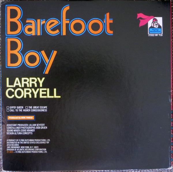 Release: Barefoot Boy-Vinyl-Japan-1971-SR 719-8567342