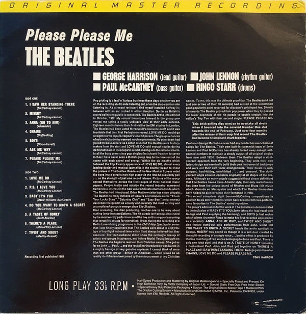 Release: Please Please Me-Vinyl-US-1983-MFSL 1-101, MFSL 1-101-3088367