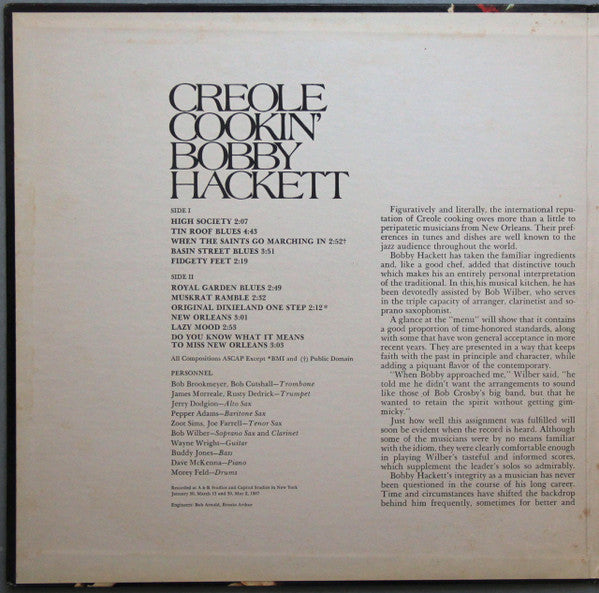Master Release: Creole Cookin' by Bobby Hackett