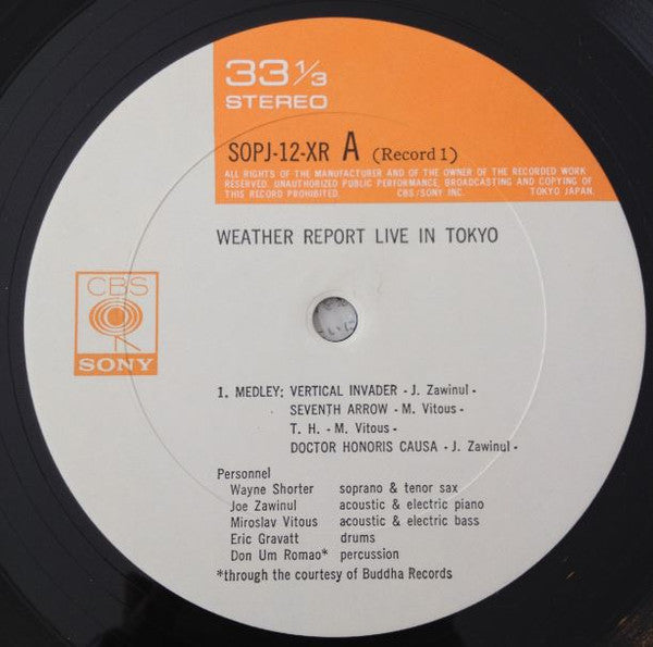 Weather Report Live In Tokyo