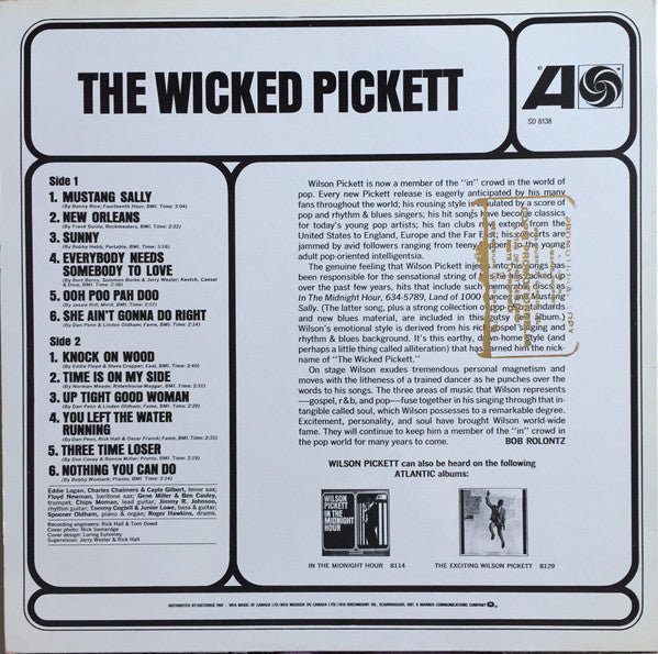 Release: The Wicked Pickett-Vinyl-Canada-None-SD 8138-3477112