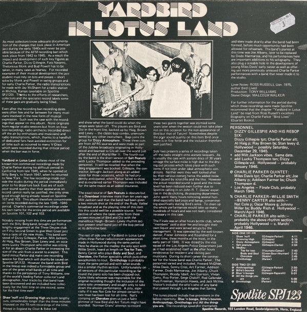 Release: Yardbird In Lotus Land-Vinyl-UK-1976-SPJ123-4994427