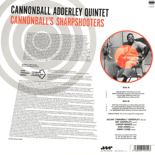 Release: Cannonball's Sharpshooters-Vinyl-Spain-2009-JWR 4502-3131736
