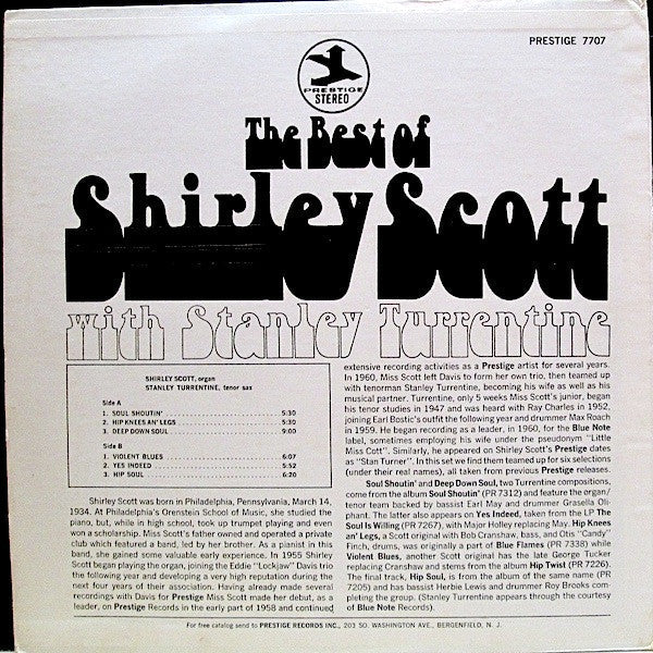 Master Release: The Best Of Shirley Scott With Stanley Turrentine by Shirley Scott