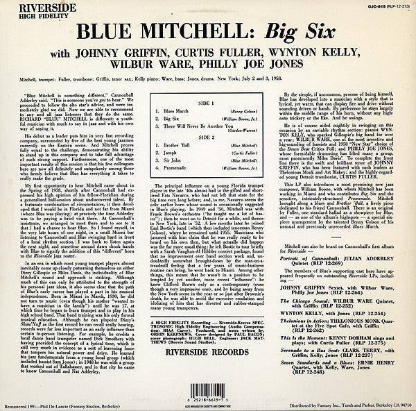 Release: Big 6-Vinyl-US-1991-OJC-615, RLP-12-273-4006549