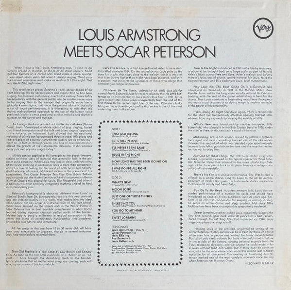 Louis Armstrong Meets Oscar Peterson