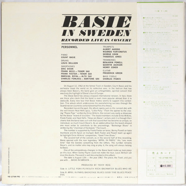Release: Basie In Sweden-Vinyl-Japan-1973-YS-2798-RO-7966492