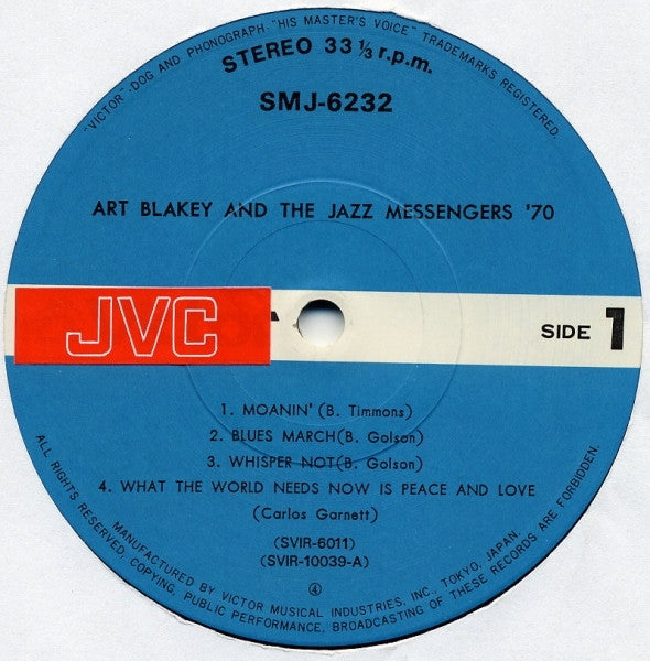 Release: Jazz Messengers '70-Vinyl-Japan-1978-SMJ-6232-3224205
