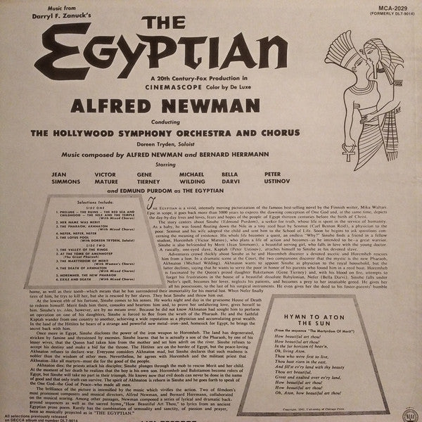 Release: The Egyptian-Vinyl-US-1980-MCA-1523, MCA-2029-7706569