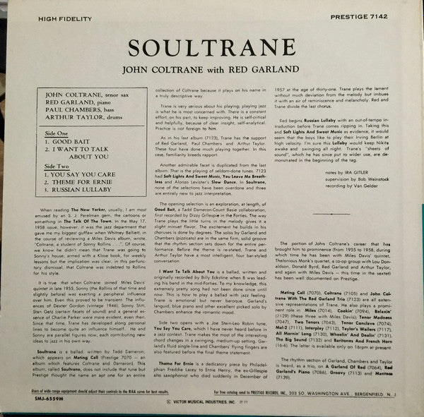 Master Release: Soultrane by John Coltrane