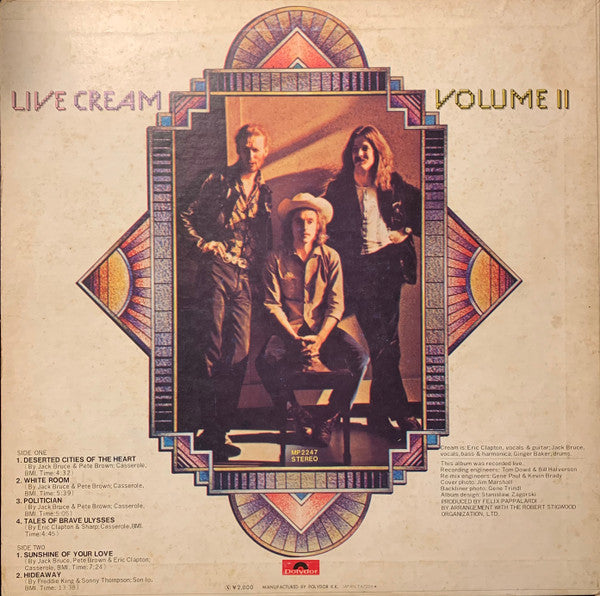 Release: Live Cream Volume II-Vinyl-Japan-None-MWX 4005-3066378