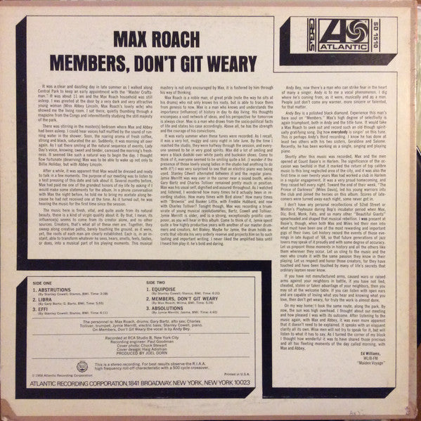 Release: Members, Don't Git Weary-Vinyl-US-1968-SD 1510-9279907