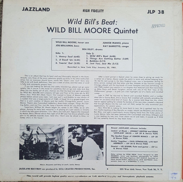 Master Release: Wild Bill's Beat by Wild Bill Moore Quintet