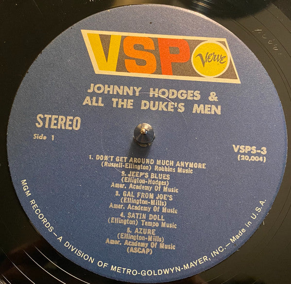 Master Release: Johnny Hodges & All The Duke's Men by Johnny Hodges