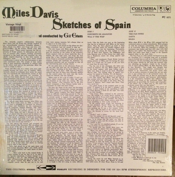 Release: Sketches Of Spain-Vinyl-US-None-PC 8271-9553056