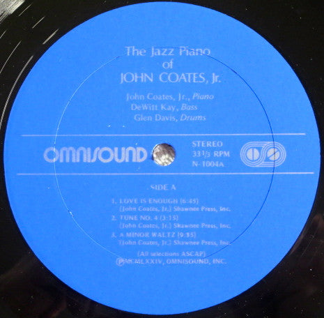 The Jazz Piano Of John Coates, Jr