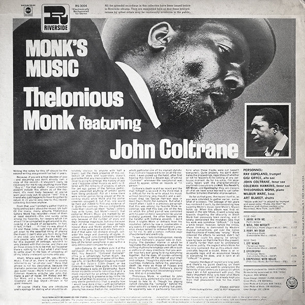Master Release: Monk's Music by Thelonious Monk