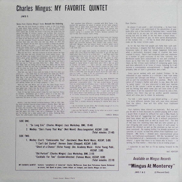 Release: My Favorite Quintet, Vol.1, Tyrone Guthrie Theater-Vinyl-US-None-JWS-5-2072924