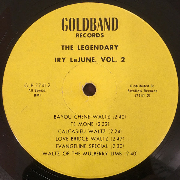 The Legendary Iry LeJune Vol. 2