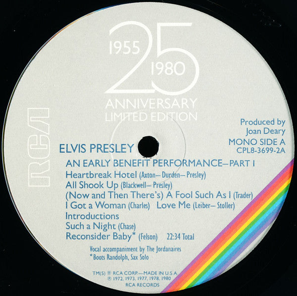 Release: Elvis Aron Presley (1955-1980 - 25 Anniversary)-Vinyl, Box Set-US-1980-CPL8-3699, EAP-3699-2050572