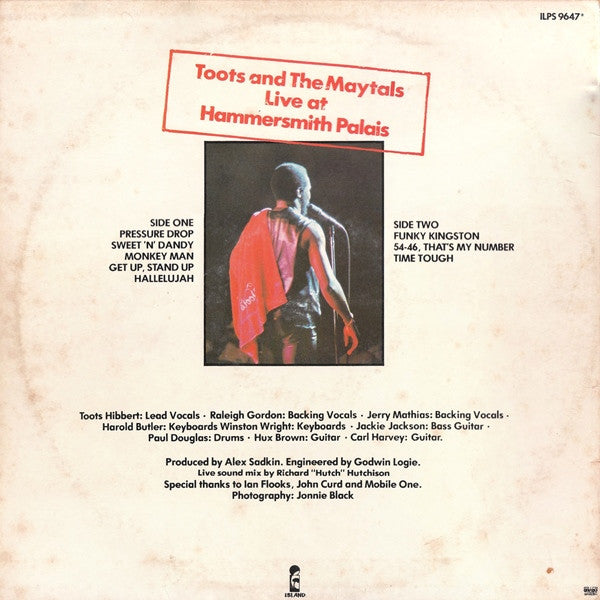 Master Release: Live by Toots & The Maytals