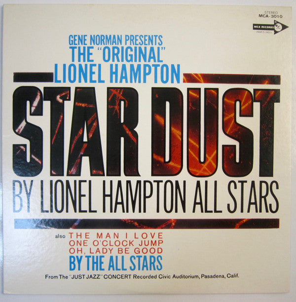 Master Release: Gene Norman Presents "Just Jazz" by Lionel Hampton All Stars