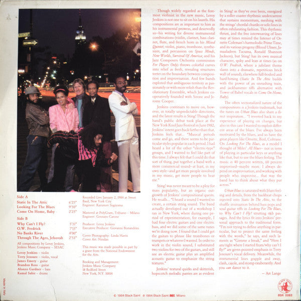 Master Release: Urban Blues by Leroy Jenkins' Sting