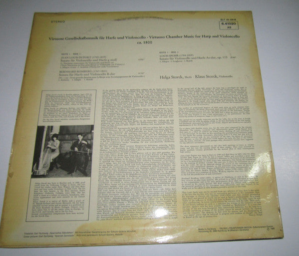 Master Release: Virtuose Gesellschaftsmusik Für Harfe Und Cello by Helga Storck