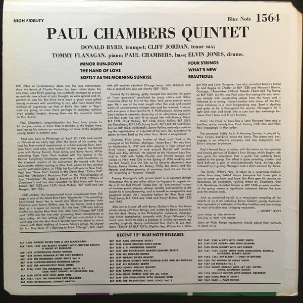 Release: Paul Chambers Quintet-Vinyl-US-1972-BLP 1564-6682940